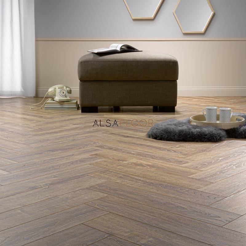 Ламинат "Alsafloor" Herringbone Дуб Балеарский (640*143*12 мм) — купить в Ноябрьске