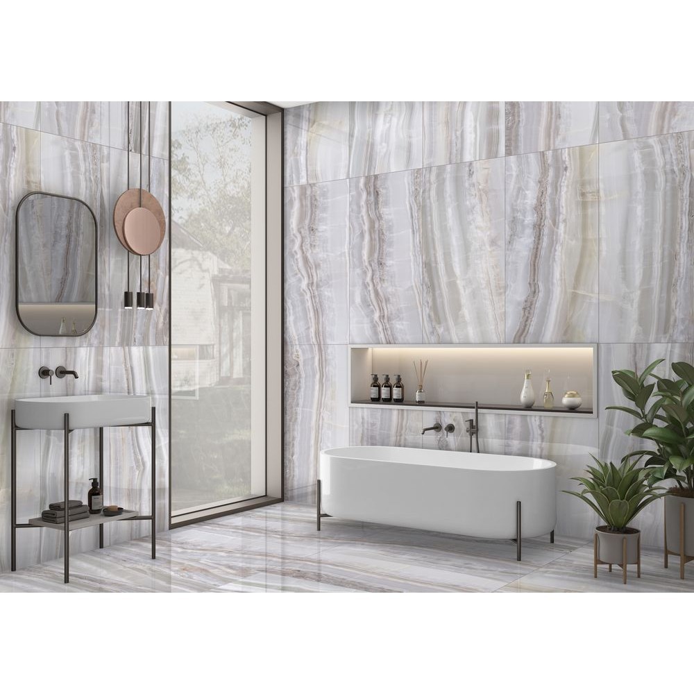 Керамогранит "Ennface" 600*1200 Ivory Extra High Glossy Полированный Серый — купить в Ноябрьске