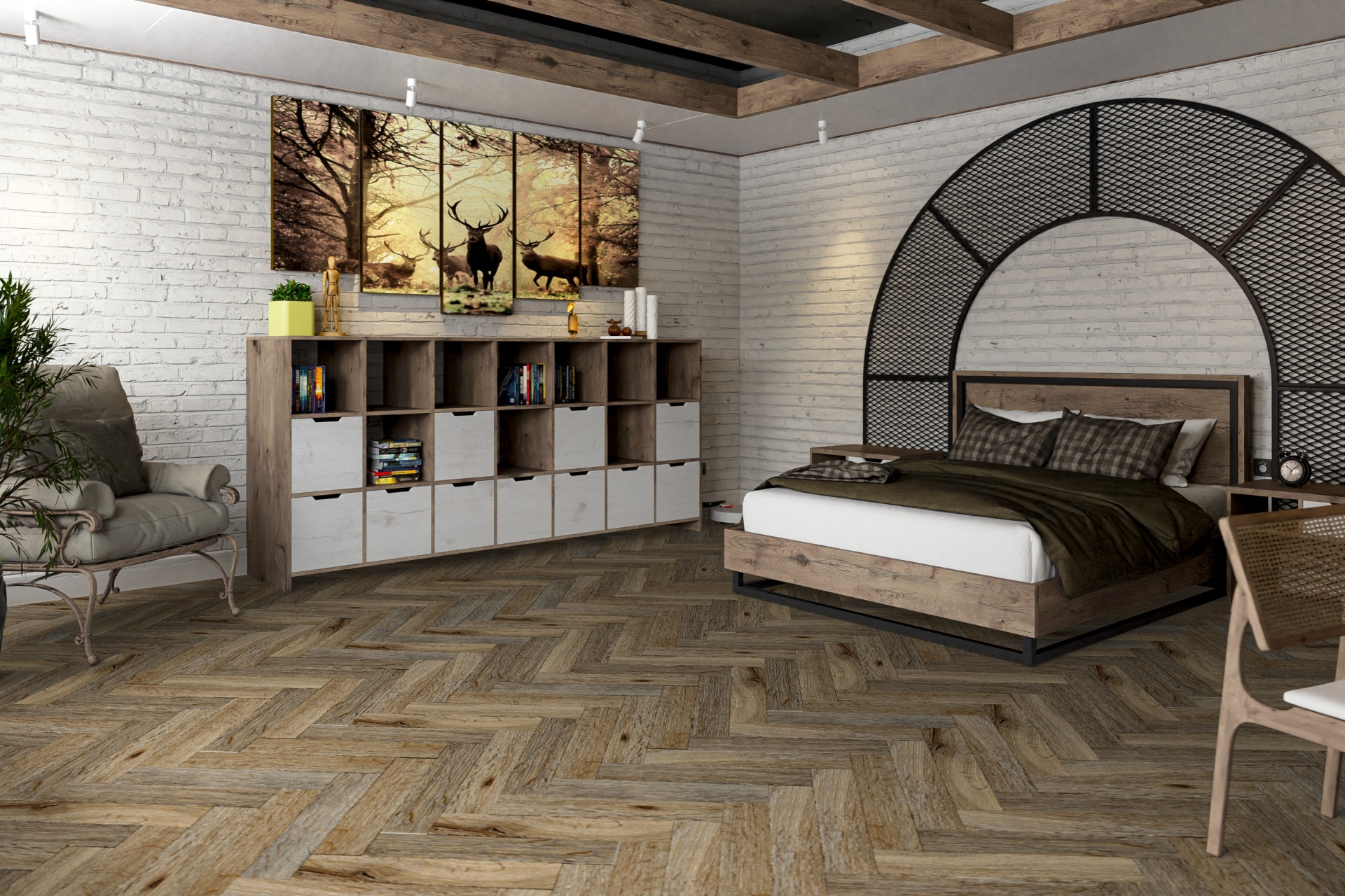 Усовершенствованная кварц-виниловая плитка «Damy Floor» Ковентри (590*118*2,5 мм) — купить в Ноябрьске