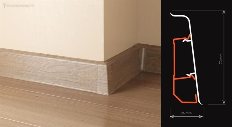 Плинтус "Arbiton" Indo Дуб Бурбон (2500*26*70 мм) — купить в Ноябрьске