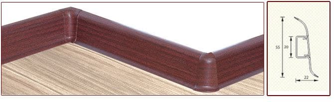 Плинтус "Идеал" пластиковый Комфорт Дуб Арктик (2500*22*55 мм) — купить в Ноябрьске